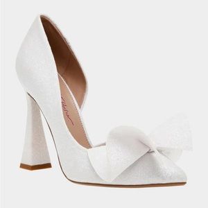 White sparkly Betsy Johnson